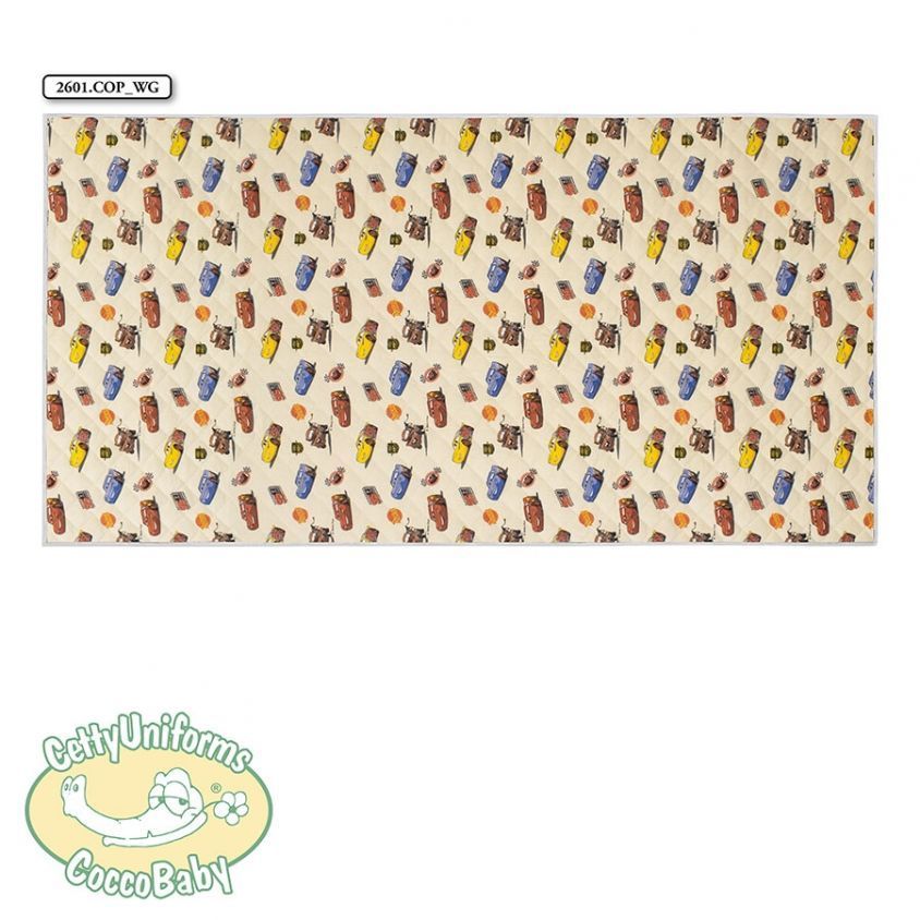 Plaid Coperta Trapuntato Asilo o scuola con Cars e Cricchetto